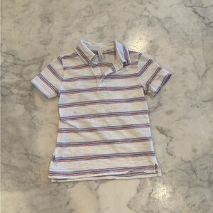 Janie and Jack red white and blue Striped Polo